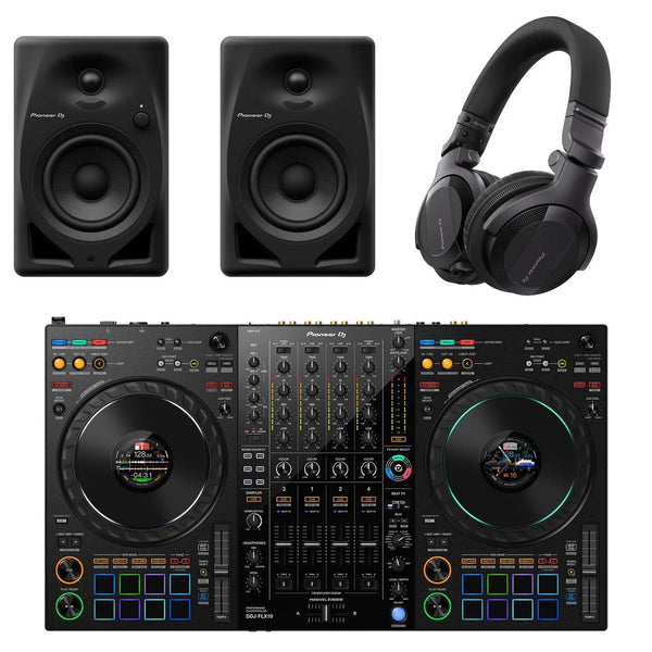 Pioneer DJ DDJ - FLX10, DM - 40D, HDJ - CUE1 Bundle