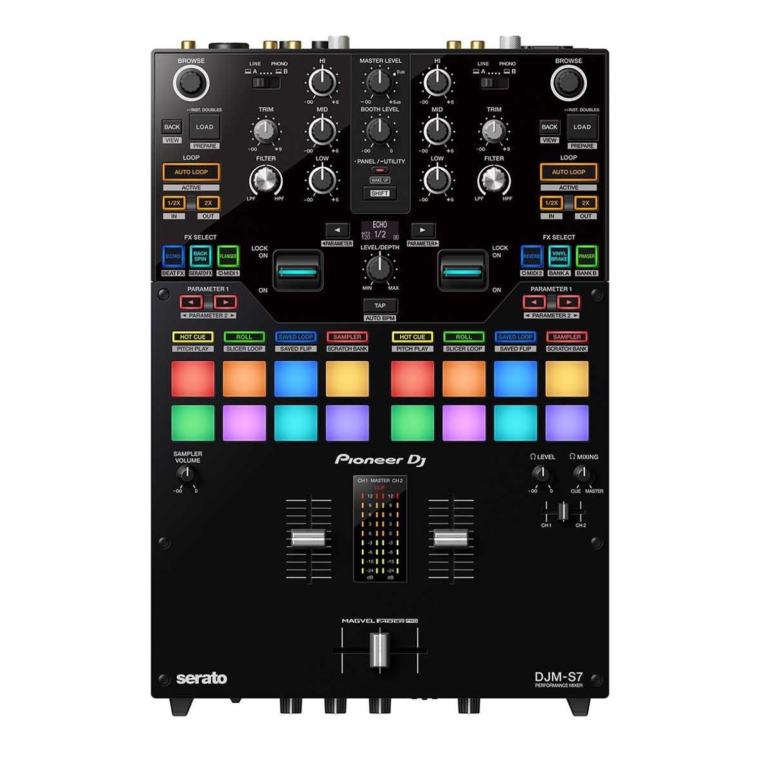 Pioneer DJ DJM-S7 2-Channel Scratch DJ Mixer for rekordbox and Serato - DY Pro Audio