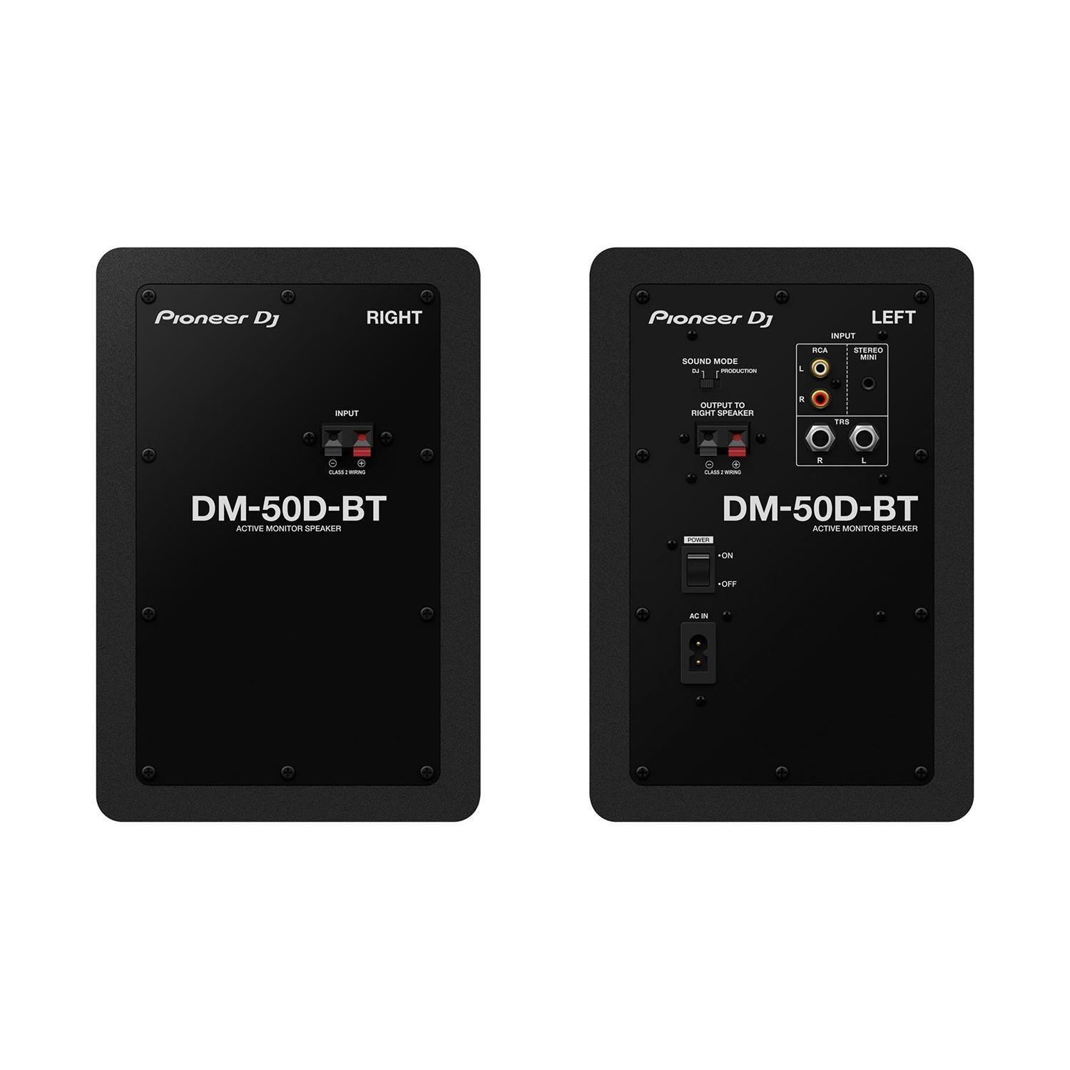 Pioneer DJ DM-50D-BT 5" Active Monitor Speaker Black - DY Pro Audio