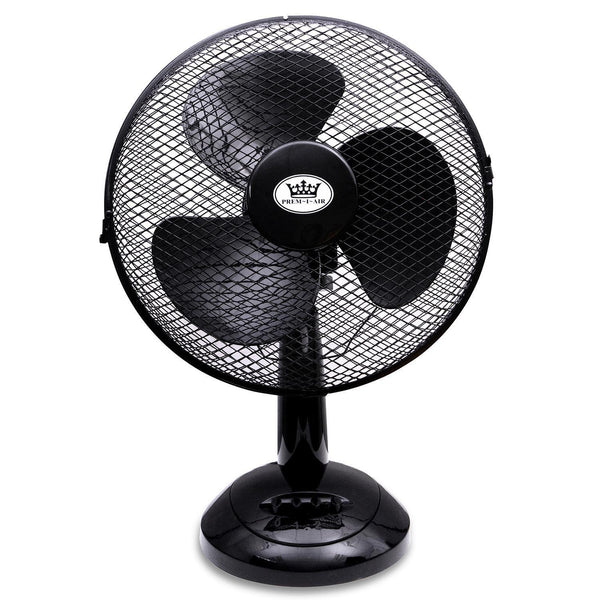 Prem - I - Air 12" 30 cm Black Oscillating Desktop Fan