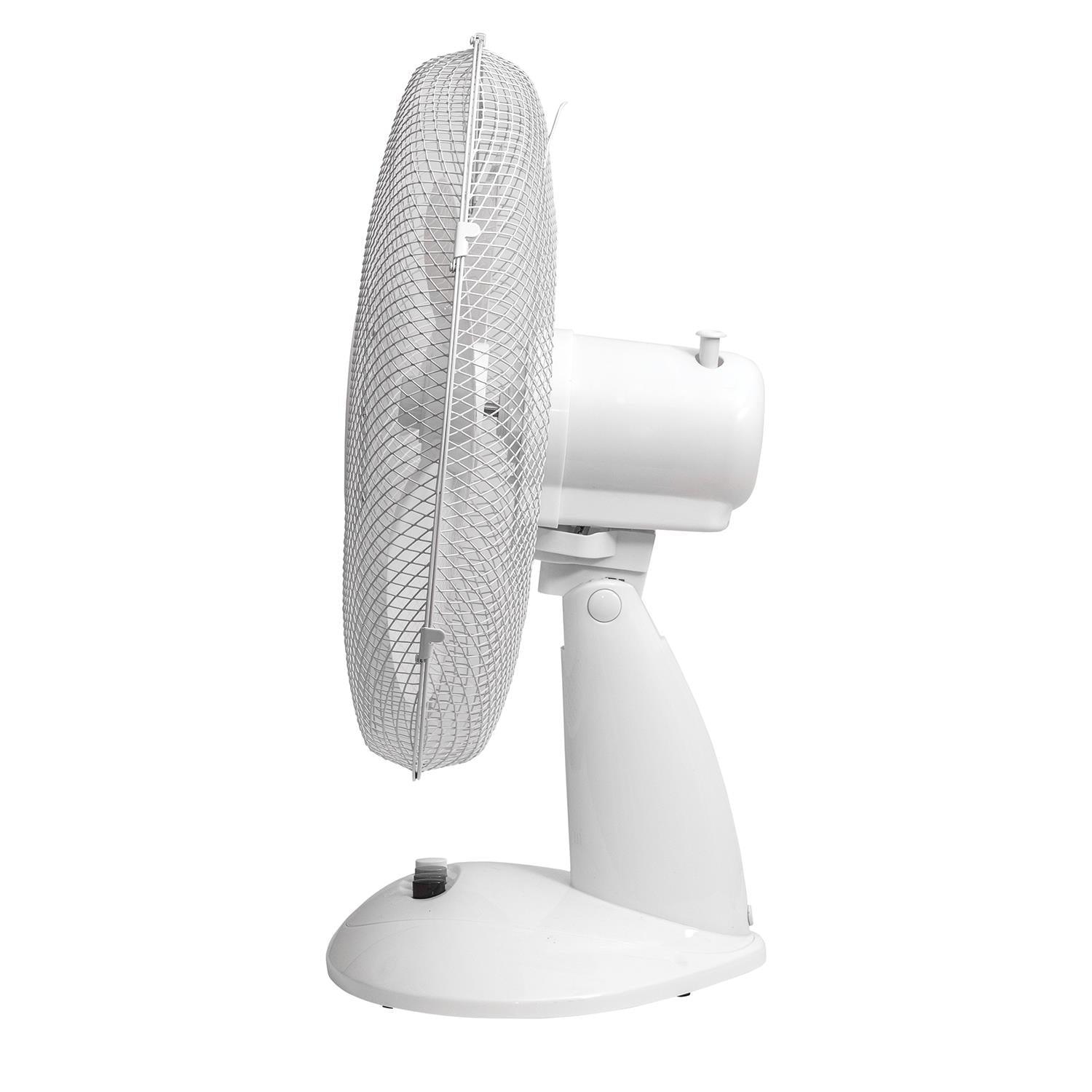 Prem-I-Air 16" 40 cm White Oscillating Desktop Fan - DY Pro Audio