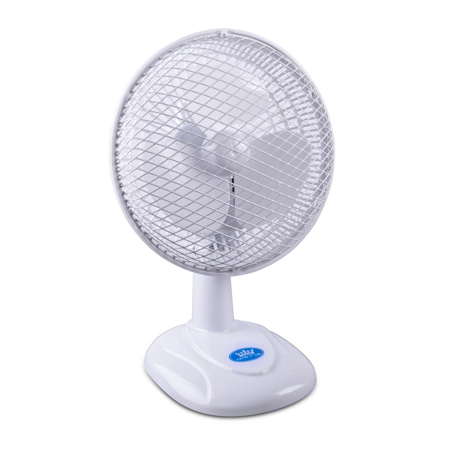 Prem-I-Air 6" 15cm White Oscillating Desktop Fan 2 Speed - DY Pro Audio