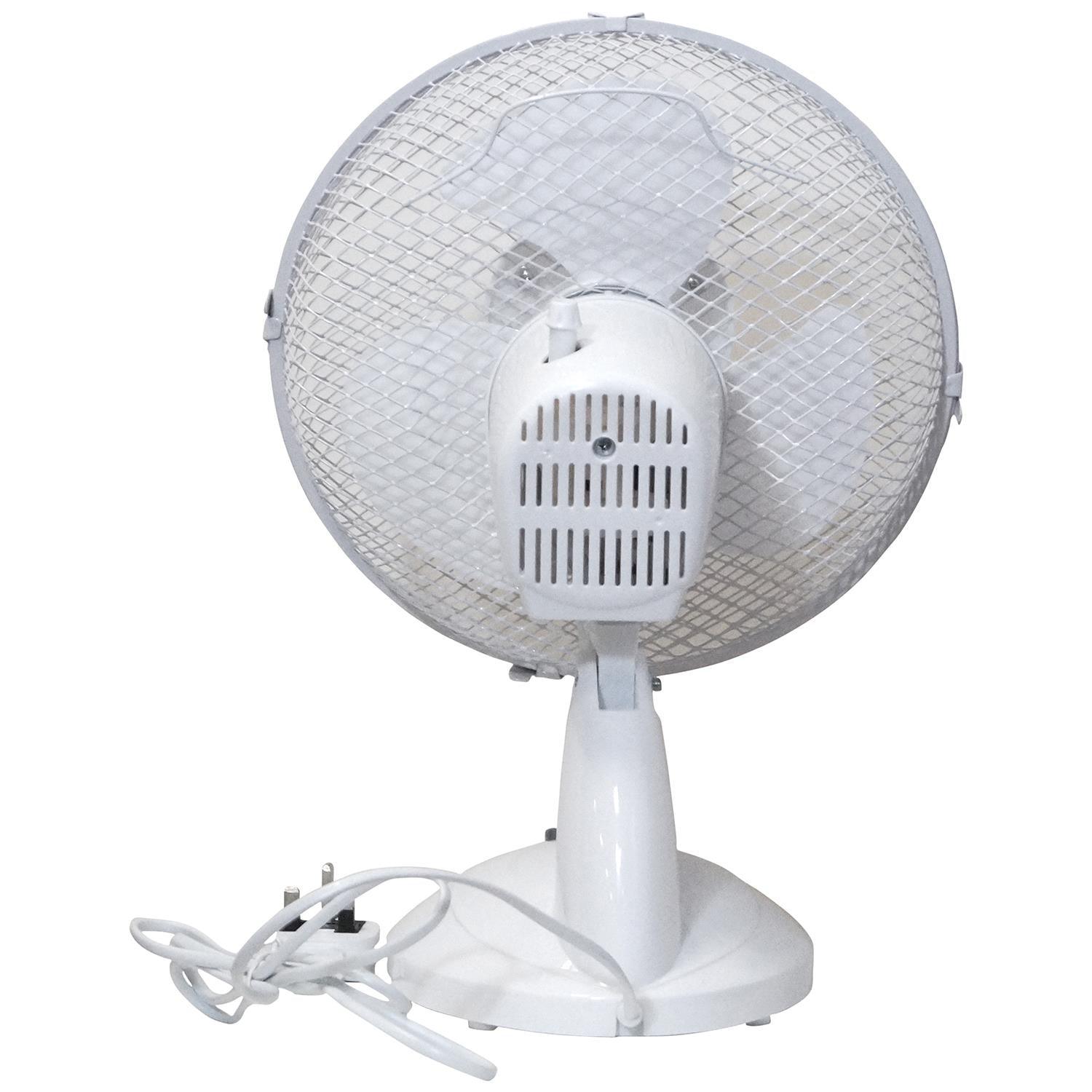 Prem-I-Air 9" 23cm White Oscillating Desktop Fan 2 Speed - DY Pro Audio