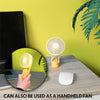 Prem - I - Air Yellow Mini USB Battery Rechargeable Hand and Desk Fan