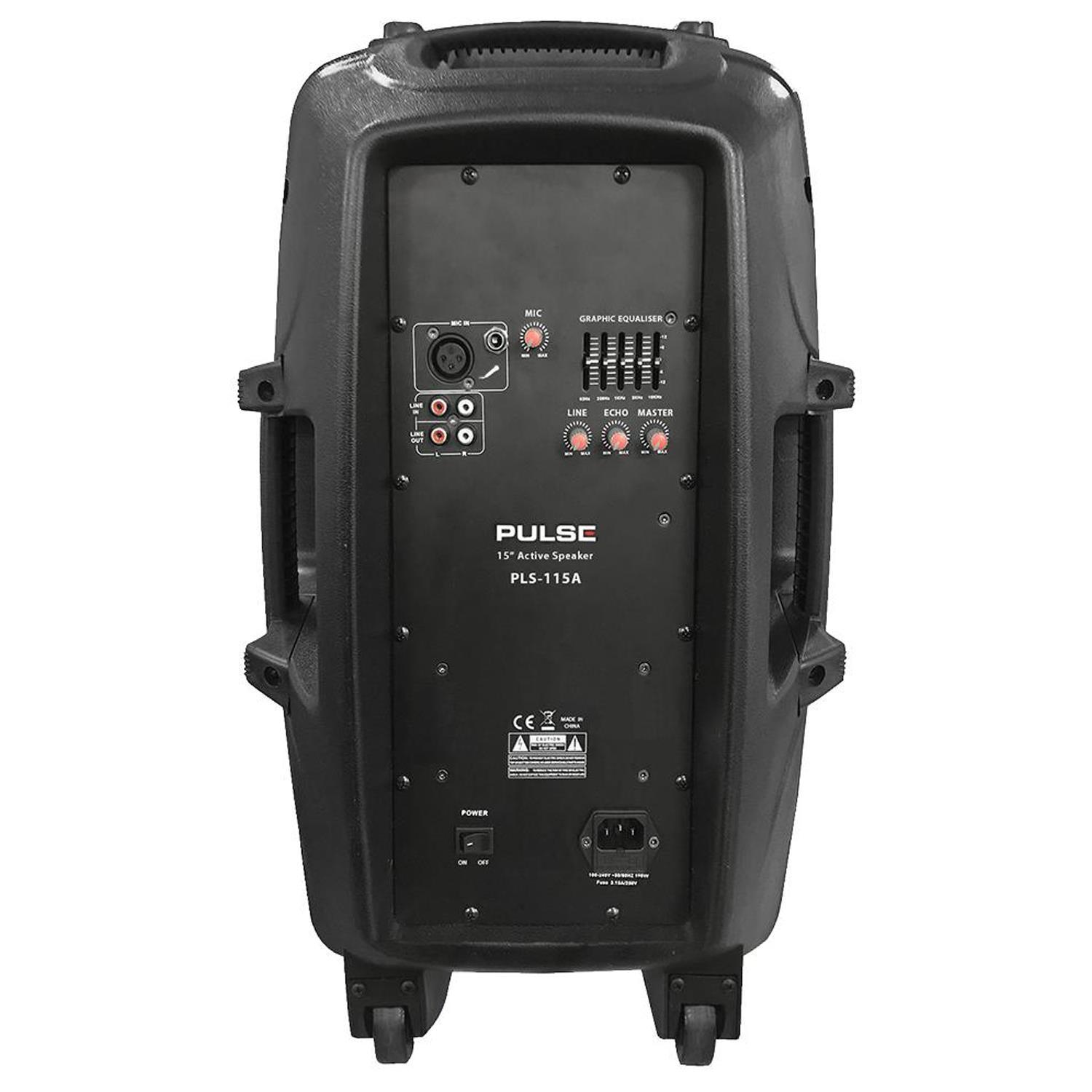 Pulse PLS-115A 15" 200w Active PA Speaker - DY Pro Audio