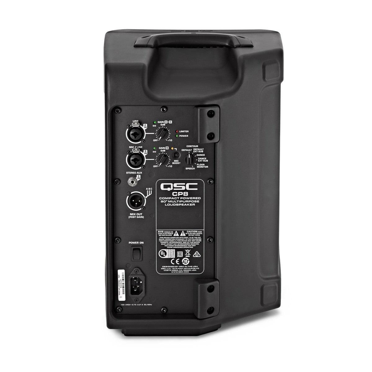 QSC CP8 8'' Active PA Speaker - DY Pro Audio