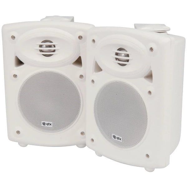 QTX QR5W 5" White Active Speakers - DY Pro Audio