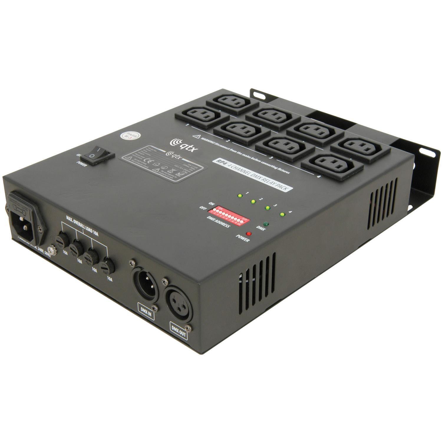 QTX RP4 4 Channel DMX Relay pack - DY Pro Audio