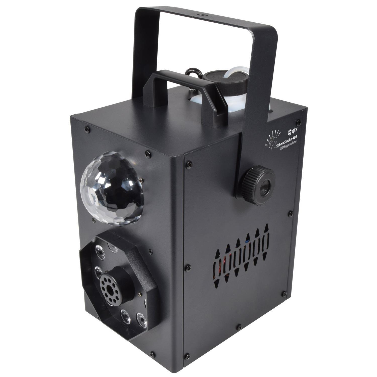 QTX Sphero Smoke Compact 400W LED Fog Machine with RGB Magic Ball Effect - DY Pro Audio