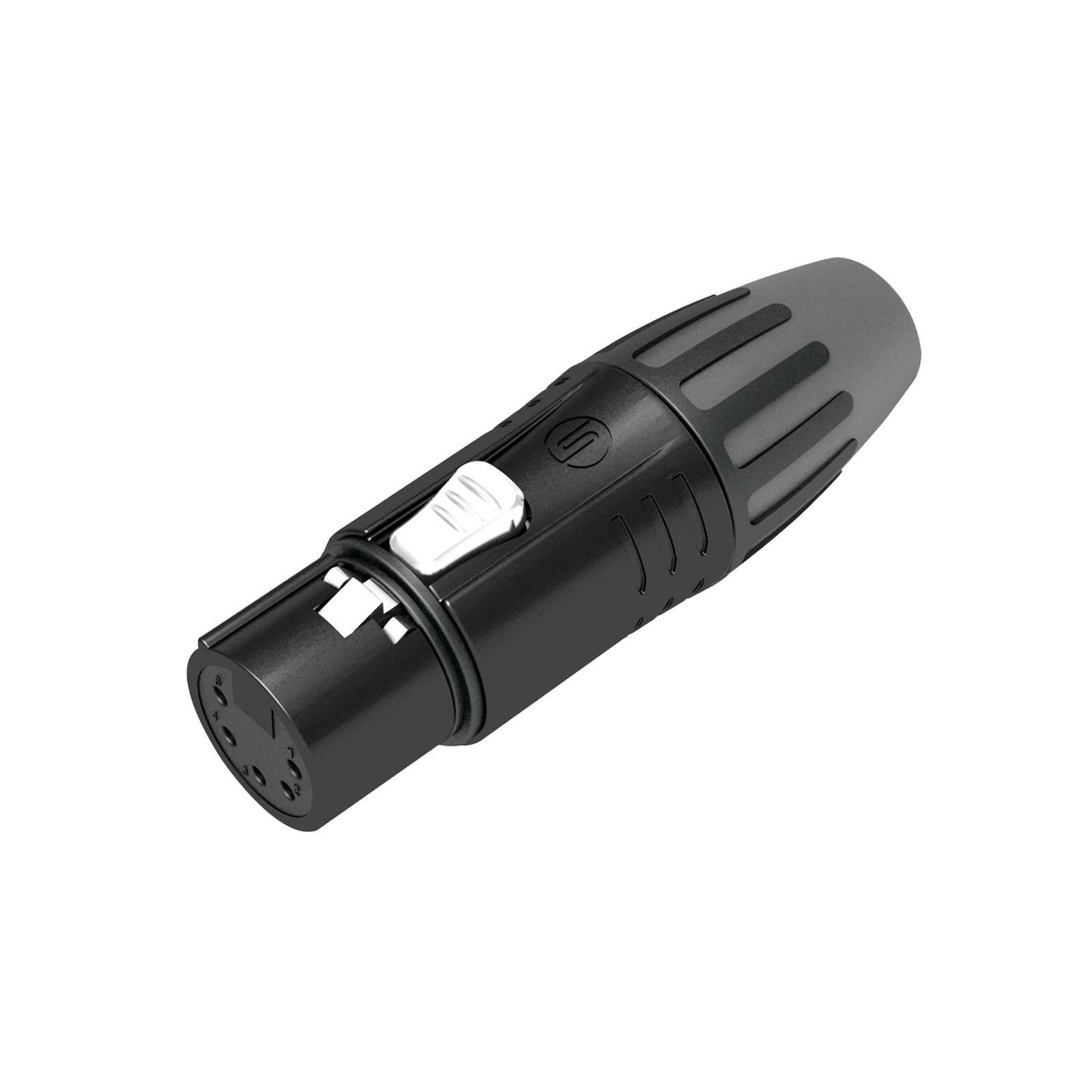 Seetronic SCMF5-B 5-Pin Female XLR Black Connector - DY Pro Audio