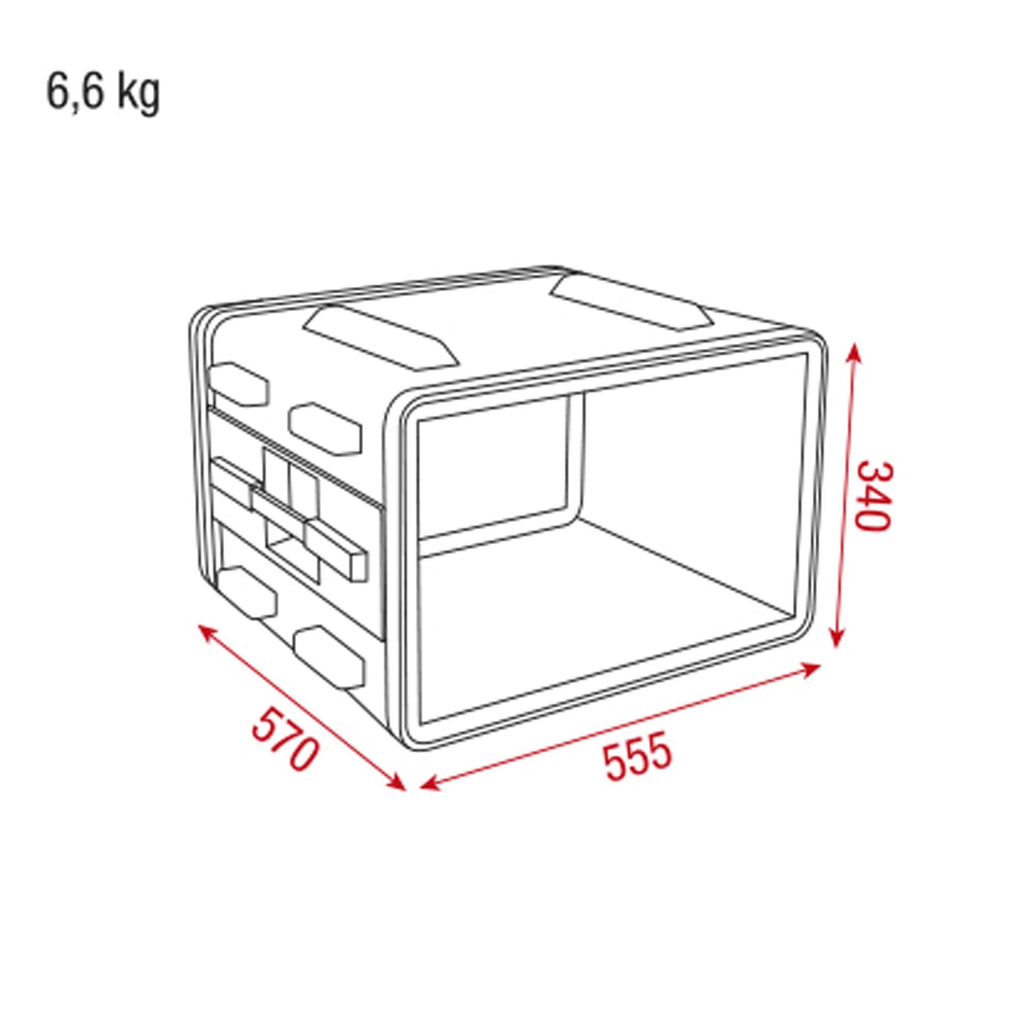 Showgear Double Door 6u ABS Rack Flight Case - DY Pro Audio