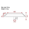 Showgear Tray for 35 mm stand Steel - 42x38 cm