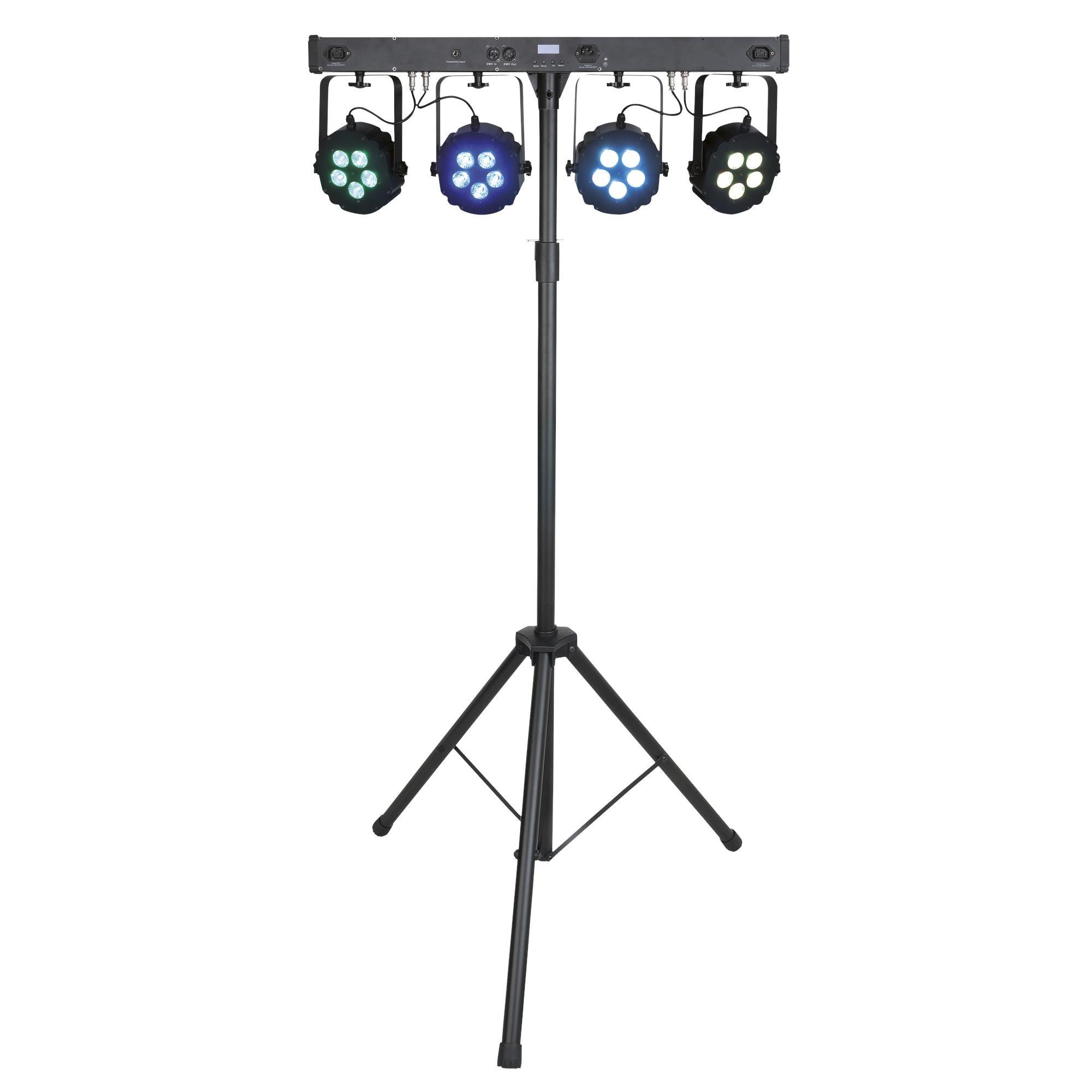Showtec Compact Power Light Set 4 RGBW With Bag and Stand - DY Pro Audio