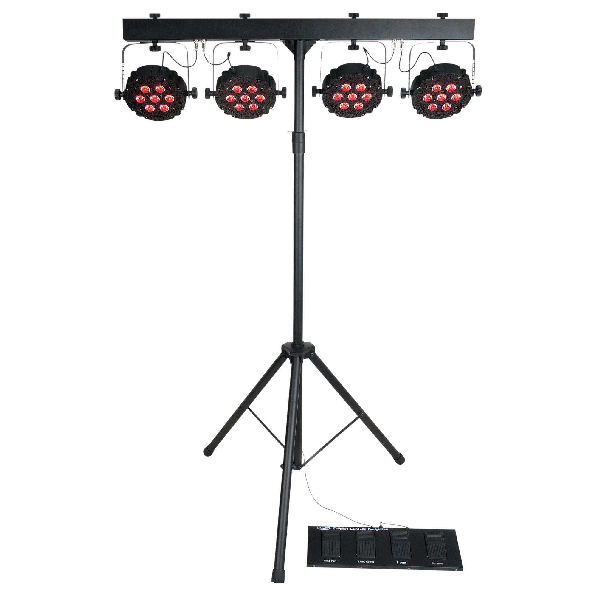 Showtec Compact Power Light Set MKII With Bag, Footswitch, and Stand - DY Pro Audio