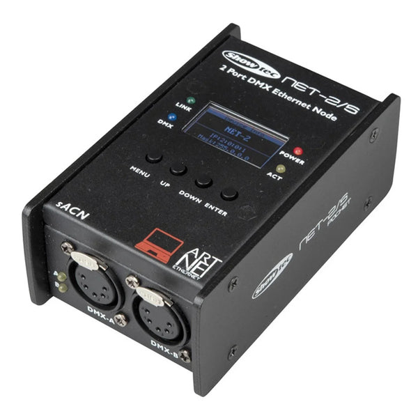 Showtec NET-2/5 Pocket Artnet Node 5 Pin XLR Network Routing DMX - DY Pro Audio