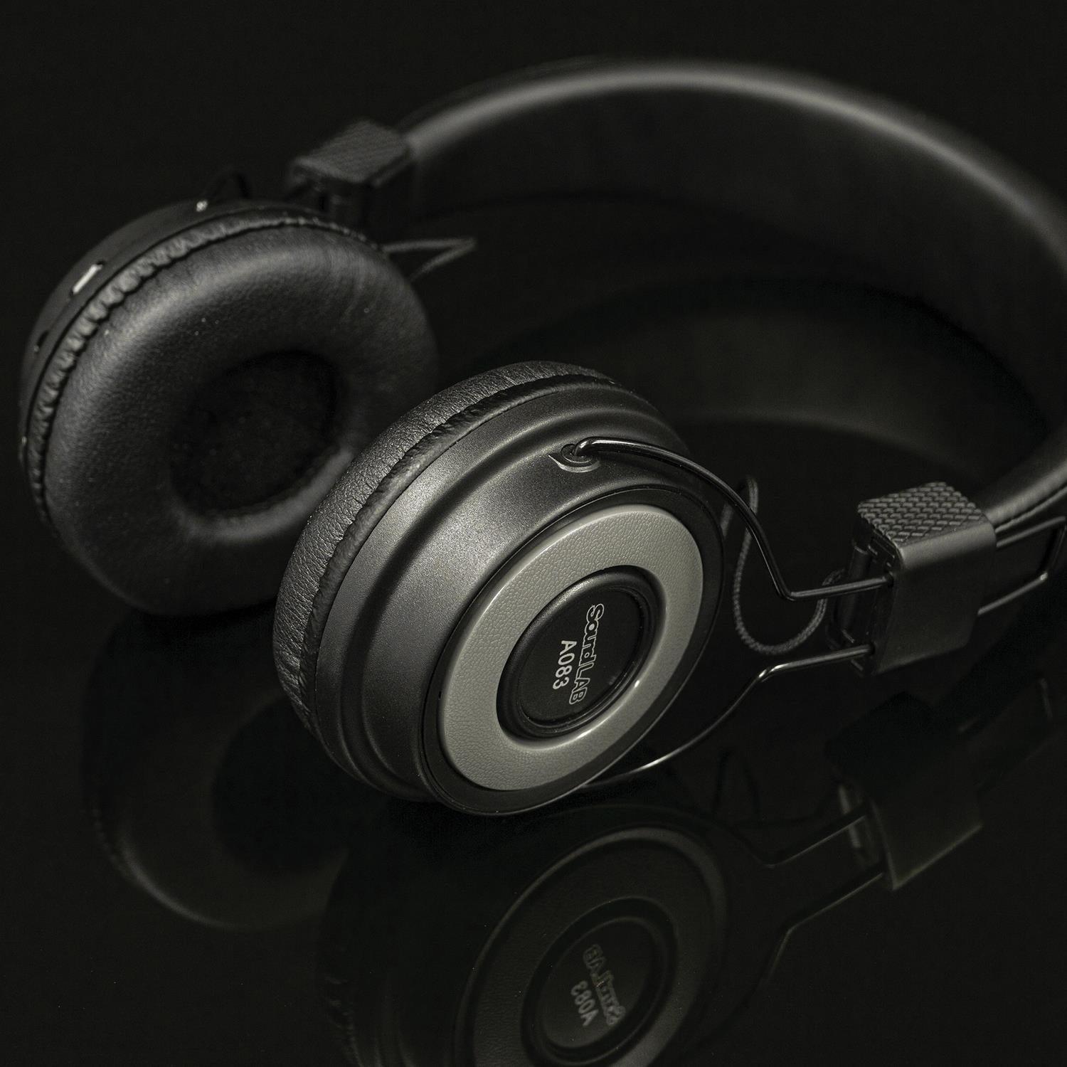Soundlab Black Wireless Bluetooth On Ear Headphones - DY Pro Audio