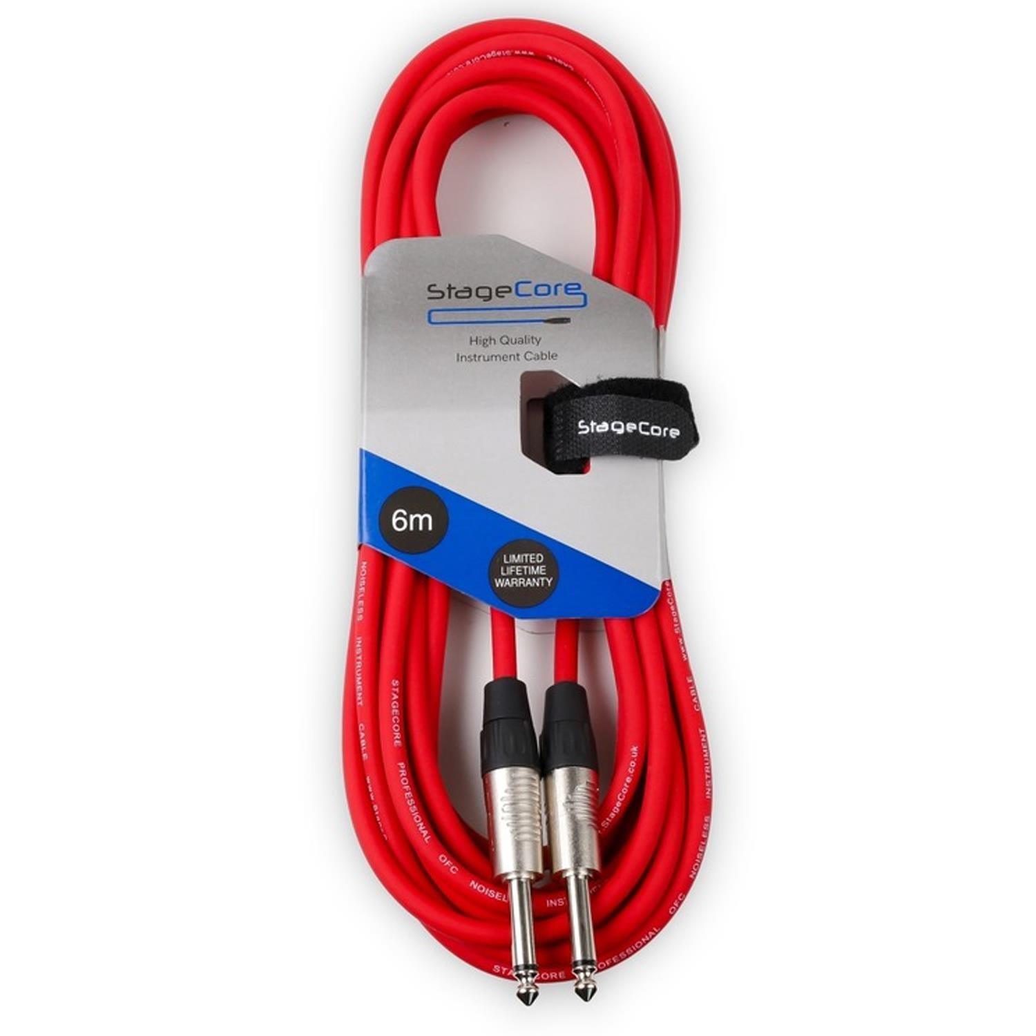 Stagecore 6m Red Jack to Jack Lead - DY Pro Audio