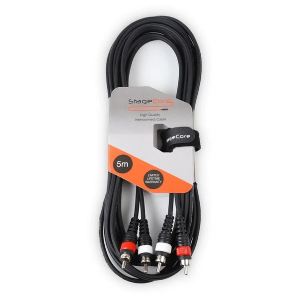Stagecore AIROH 250 5m RCA to RCA Phono Cable