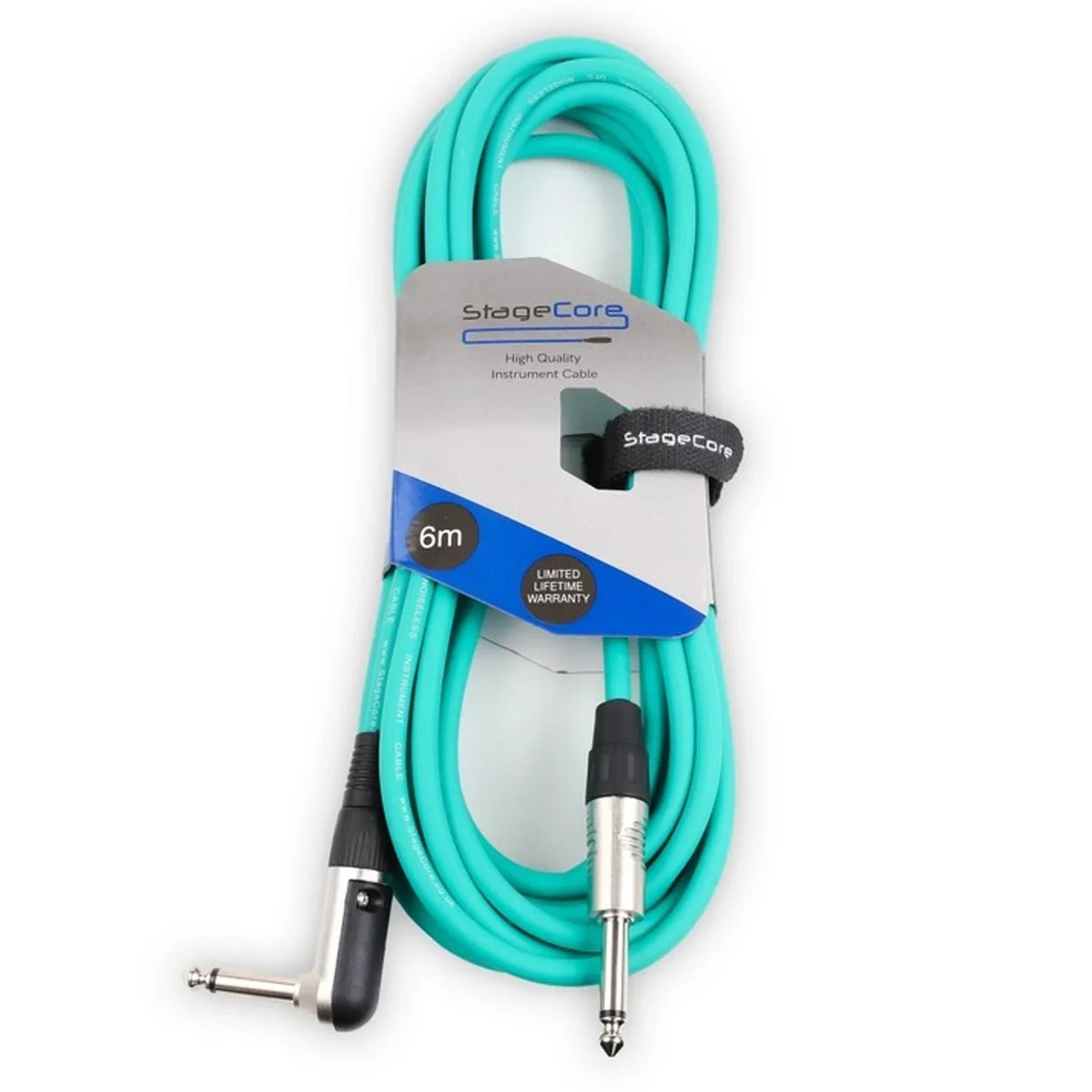 Stagecore 6m Green Straight to Right Angled Jack Lead