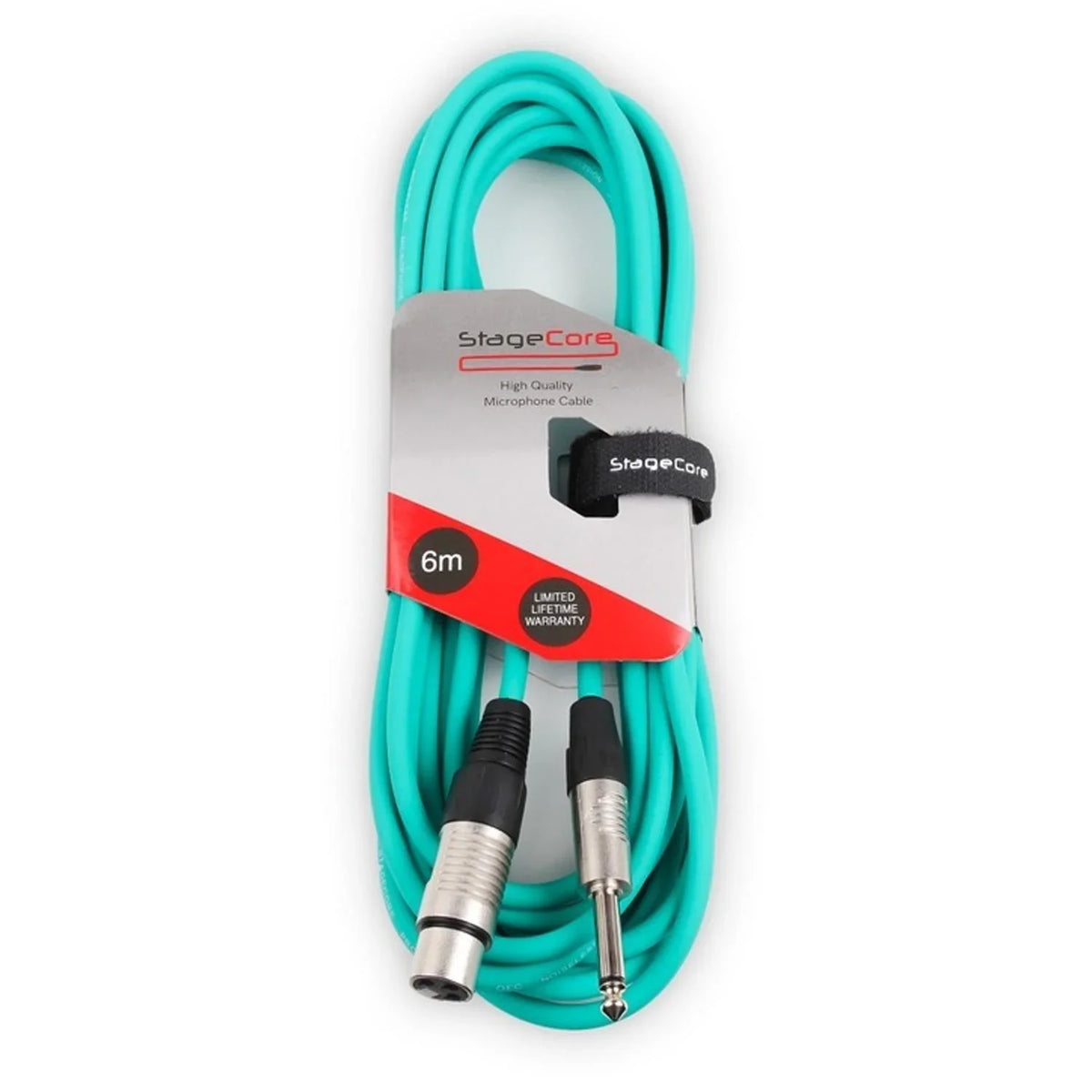 Stagecore 6m Green Female XLR to Mono Jack Cable