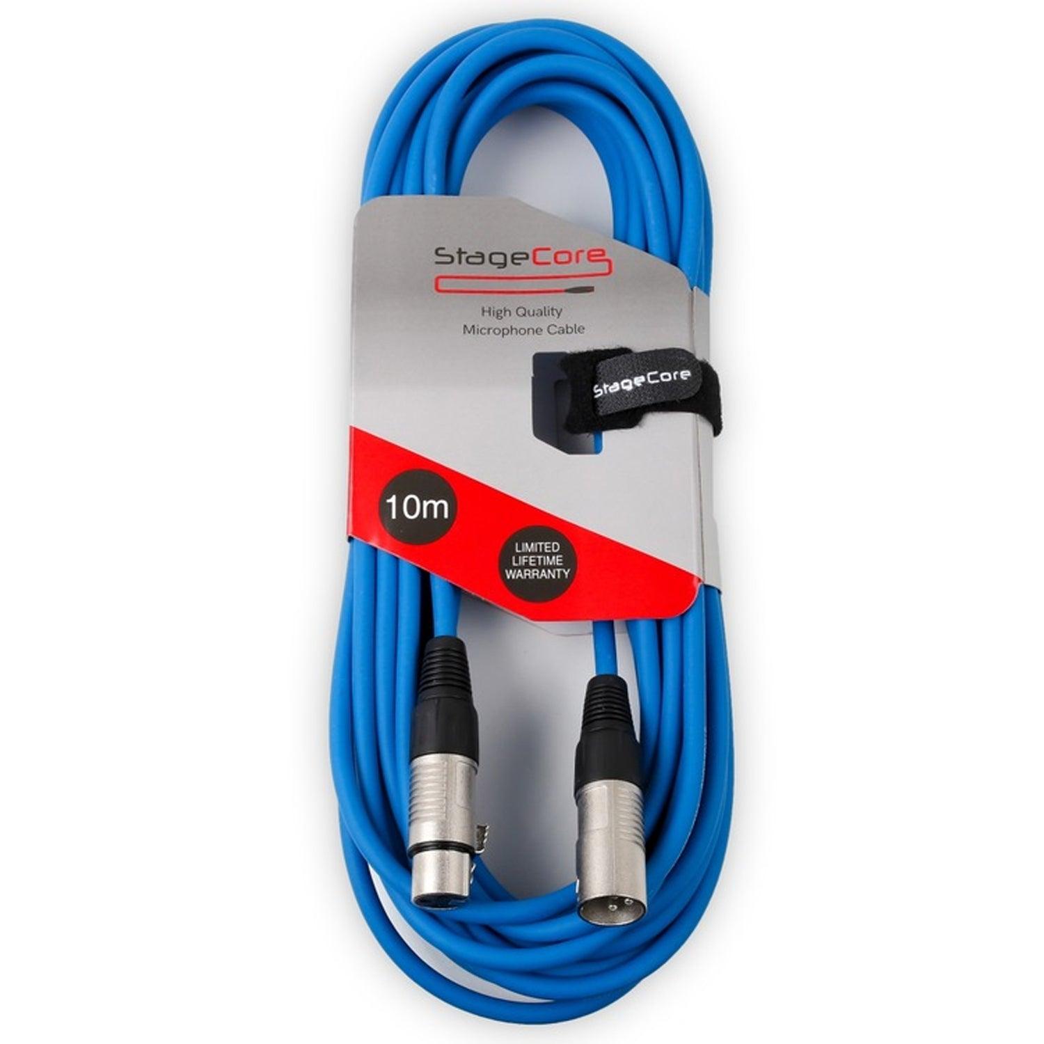 Stagecore CORE 350 10m Blue XLR Microphone Cable - DY Pro Audio