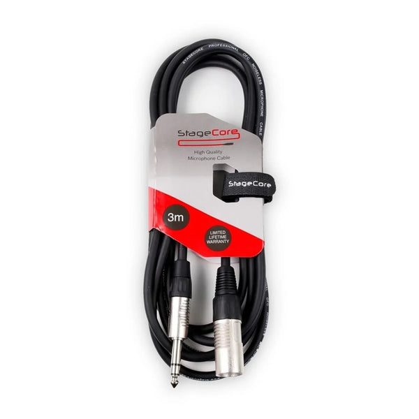 Stagecore 3m Male XLR to Stereo Jack Cable