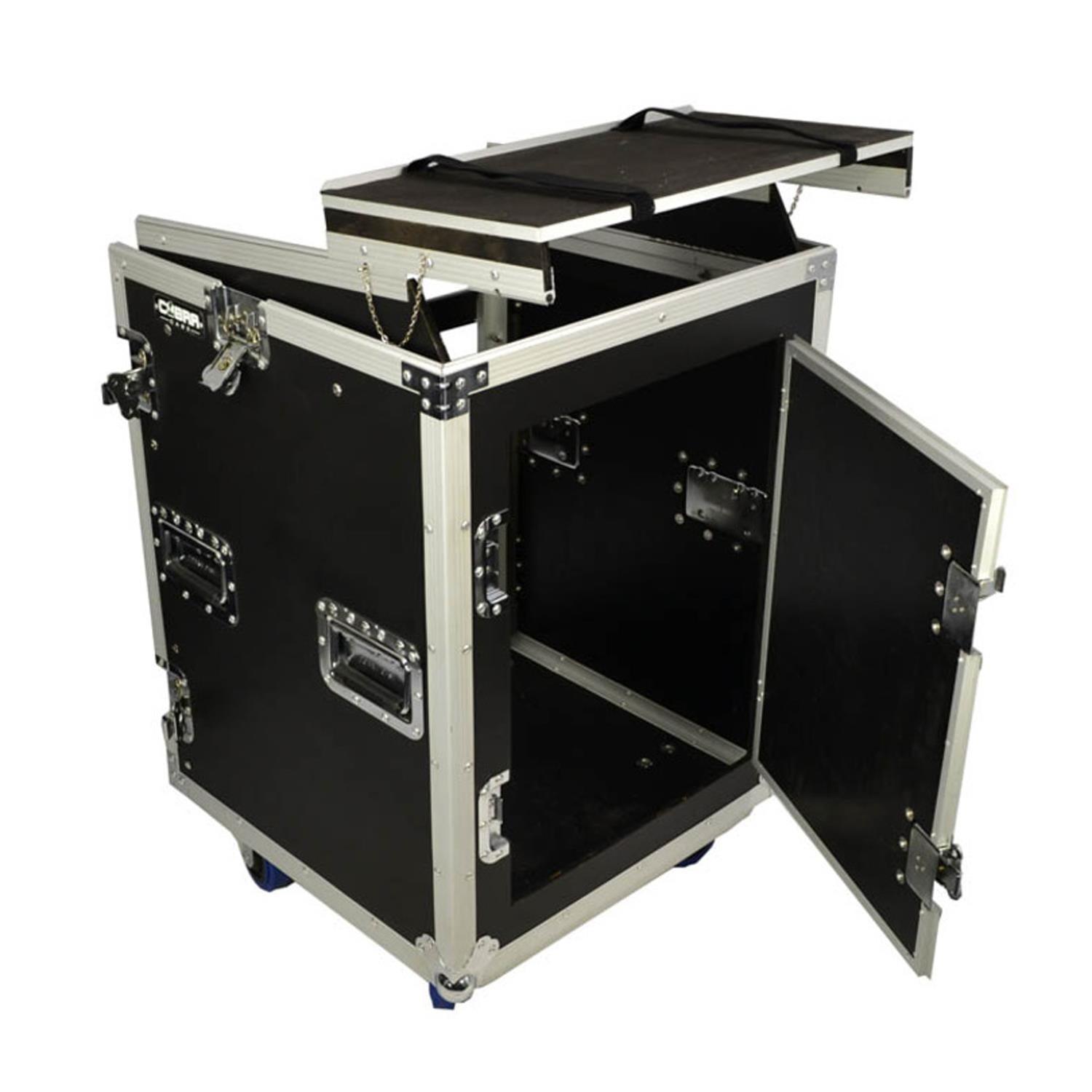 StageCore FC172 Cobra 12U + 10U Rack Case with Laptop Shelf - DY Pro Audio