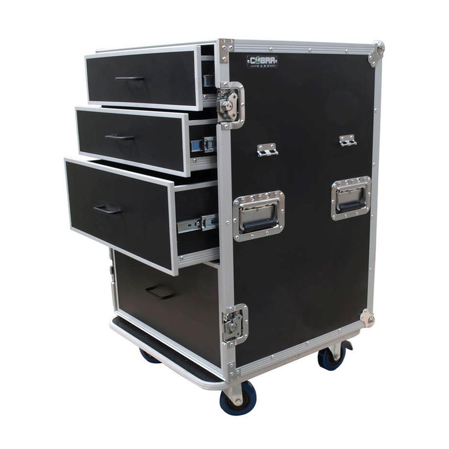StageCore FC67Universal Draw Case (4 Drawers) with Table, with wheels - DY Pro Audio