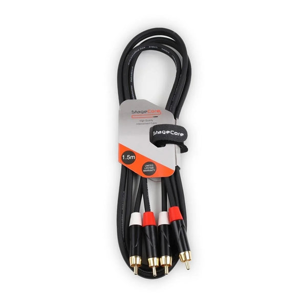 Stagecore 3m 2x RCA Male to 2x RCA Male Cable