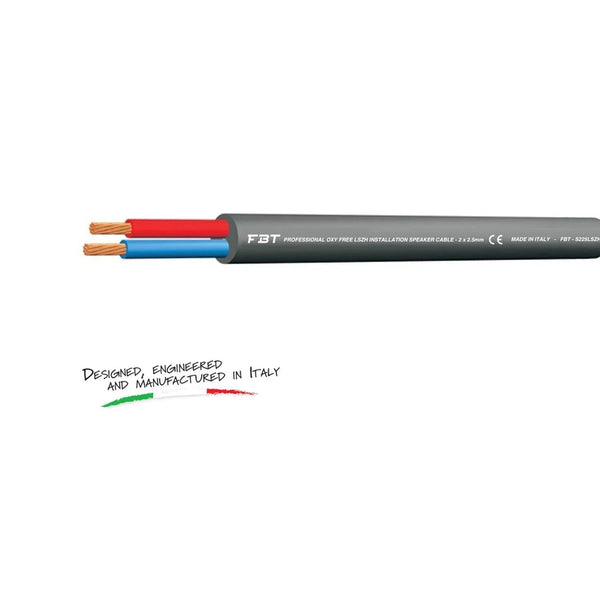 Stagecore S225LSZH 2 x 2.5mm Black Professional OFC LSZH Installation Speaker Cable - 100m Reel - DY Pro Audio