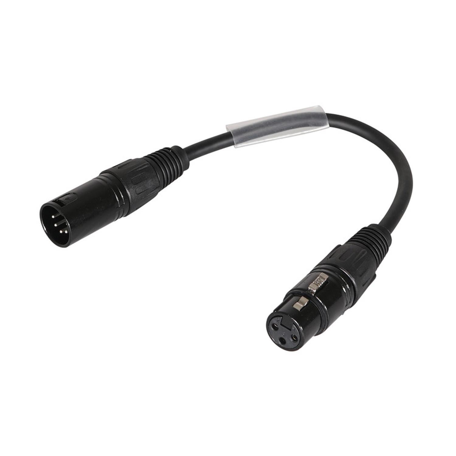 Stagecore SCDMX5M-3F DMX Adaptor Cable 5 Pin Male XLR to 3 Pin Female XLR 0.20m - DY Pro Audio