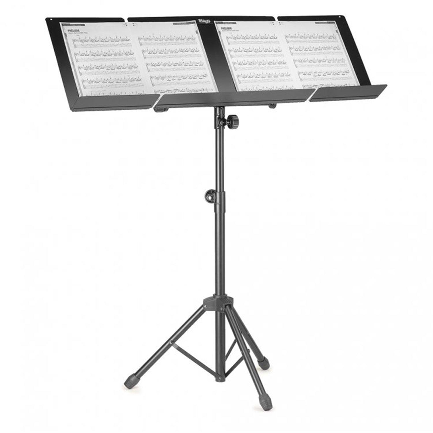 Stagg MUS-A6 BK Orchestral Music Stand with Expandable Sides - DY Pro Audio