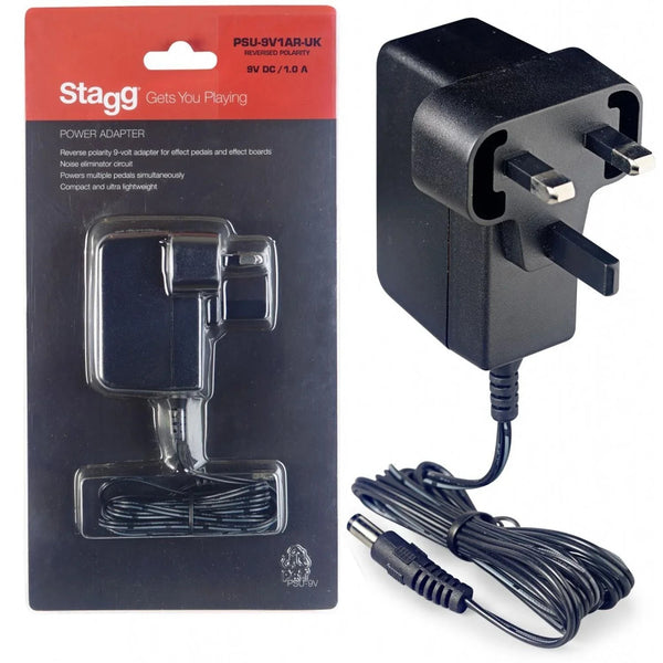 Stagg PSU-9V1AR-UK 9 Volt 1 Amp Power Supply - DY Pro Audio