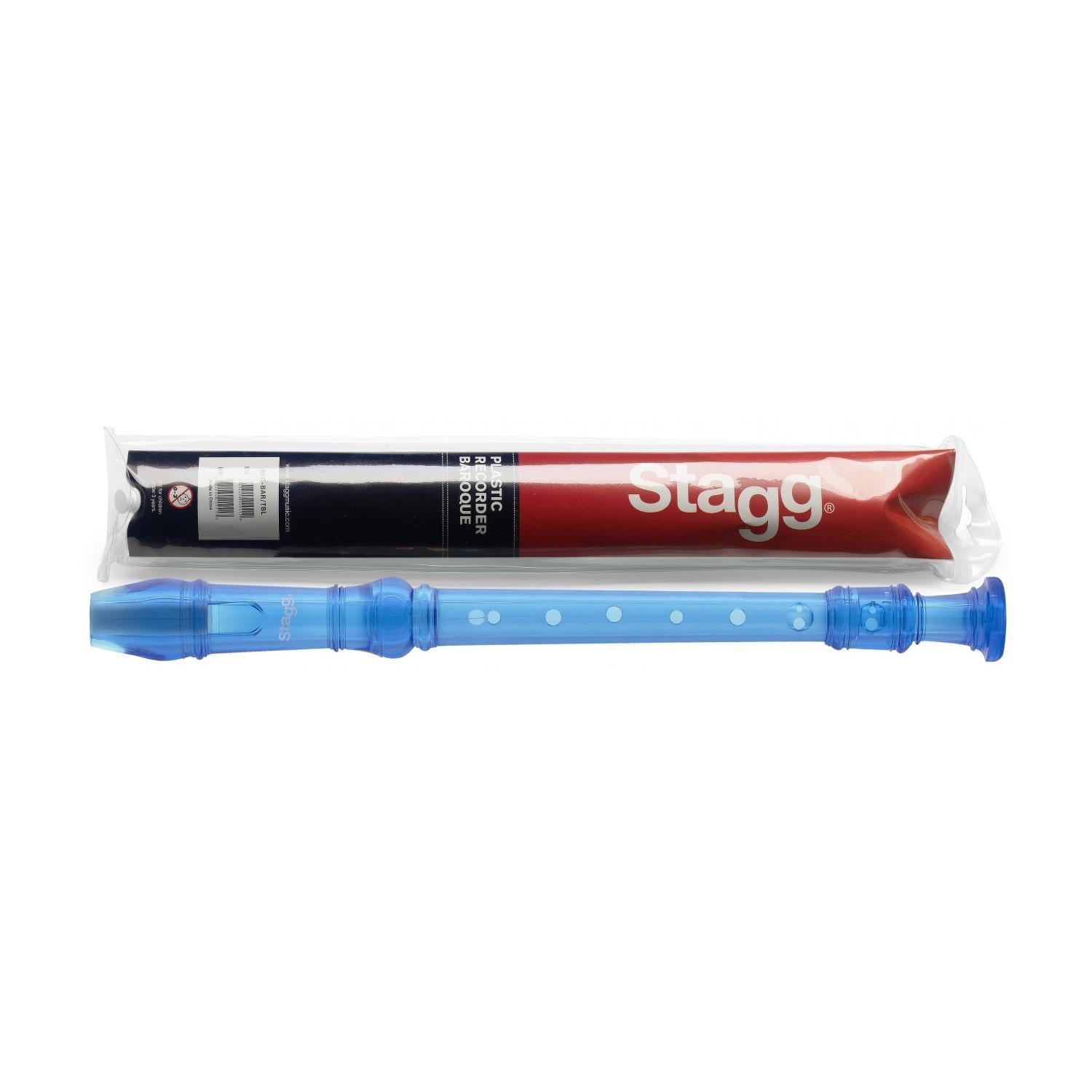 Stagg REC-BAR/TBL Soprano Recorder with Baroque Fingering Blue - DY Pro Audio
