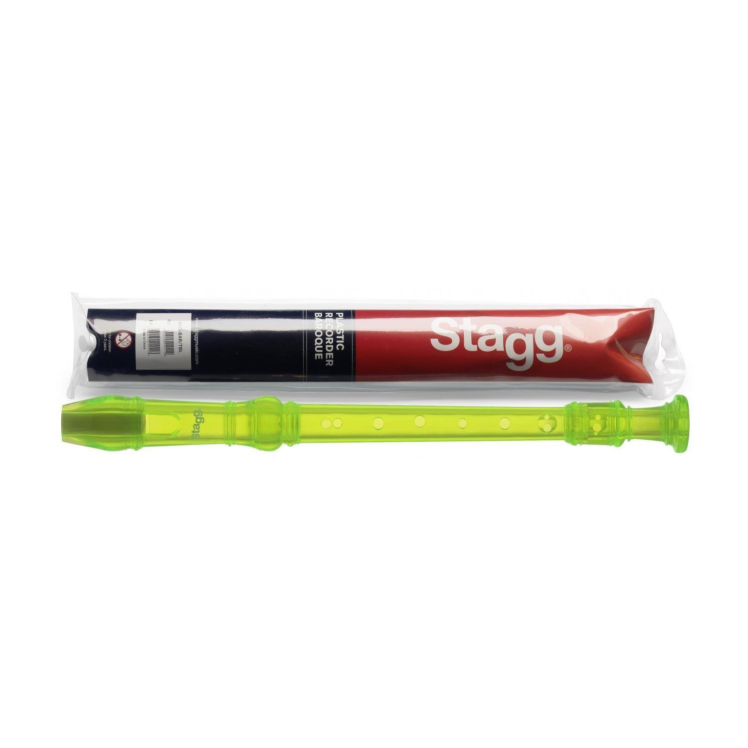 Stagg REC-BAR/TGR Soprano Recorder with Baroque Fingering Green - DY Pro Audio