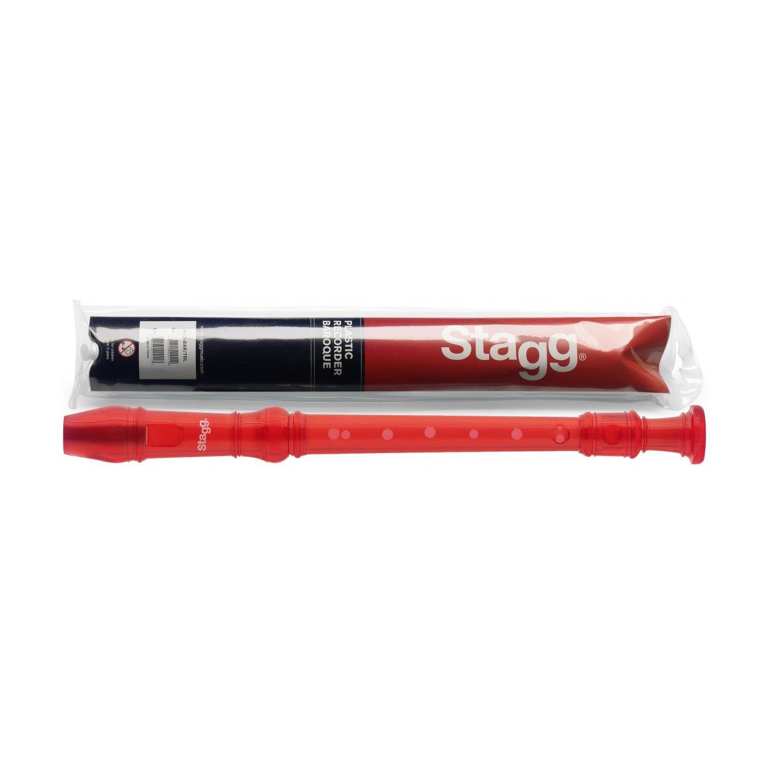 Stagg REC-BAR/TRD Soprano Recorder with Baroque Fingering Red - DY Pro Audio