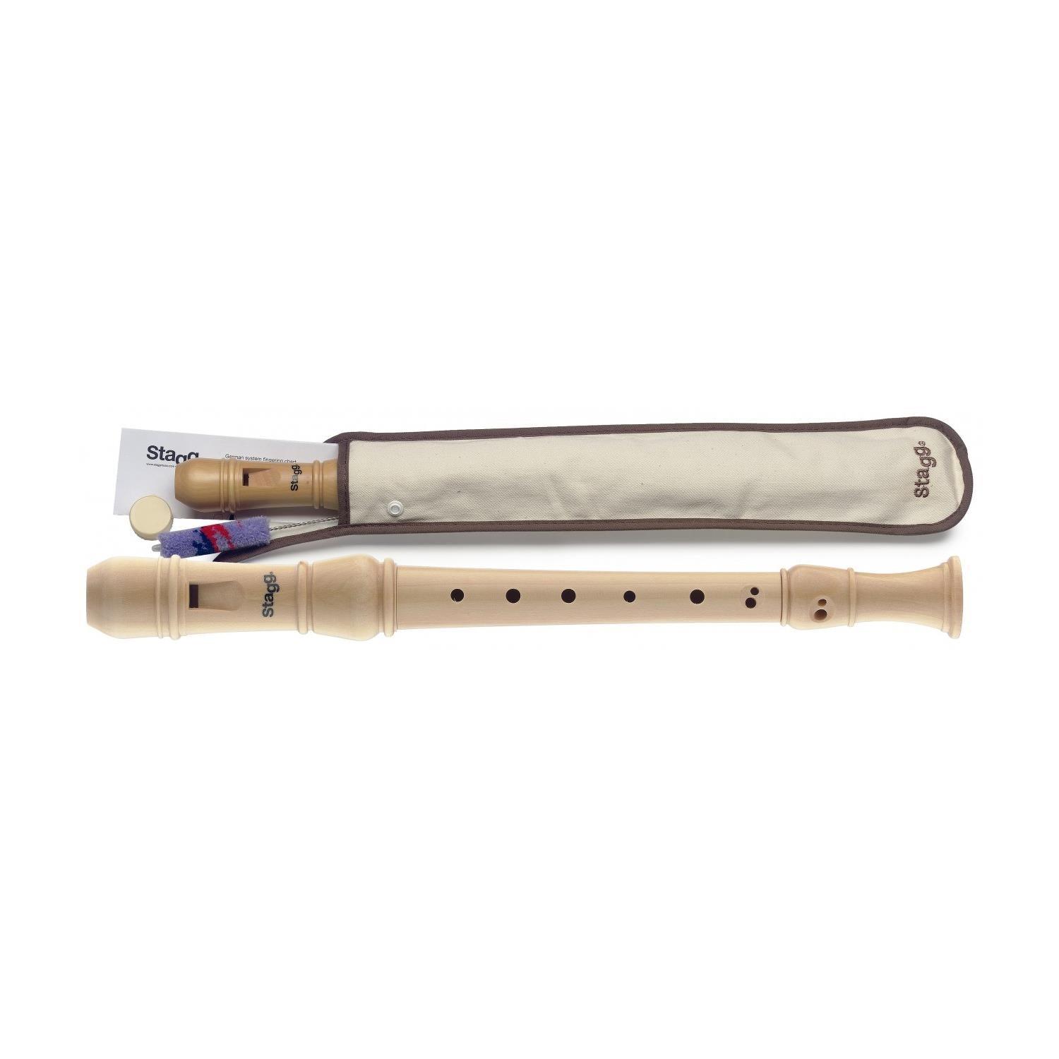 Stagg REC3-BAR/WD Soprano Recorder with Baroque Fingering Maple Wood - DY Pro Audio