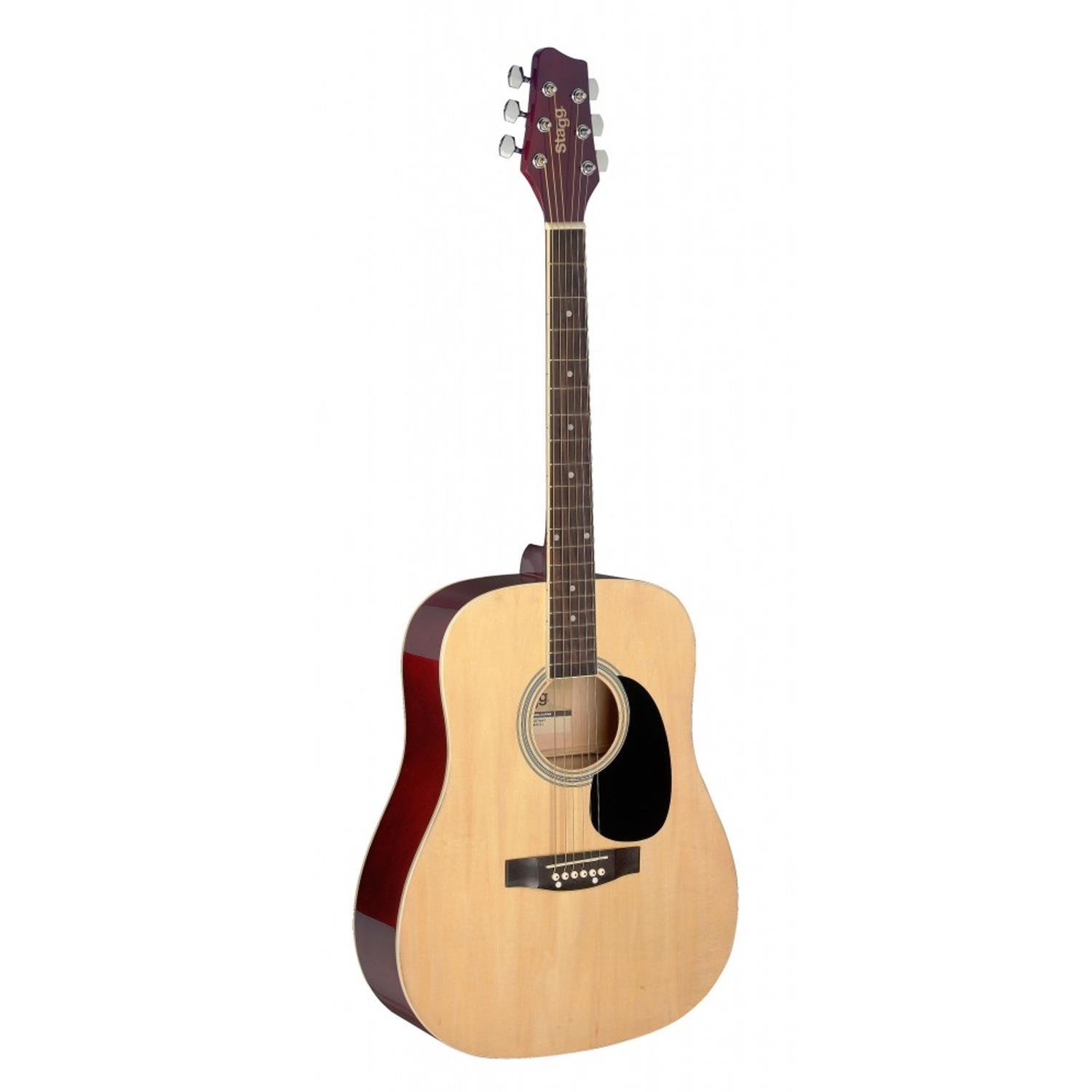 Stagg SA20D 1/2 N Natural Dreadnought Acoustic Guitar - DY Pro Audio