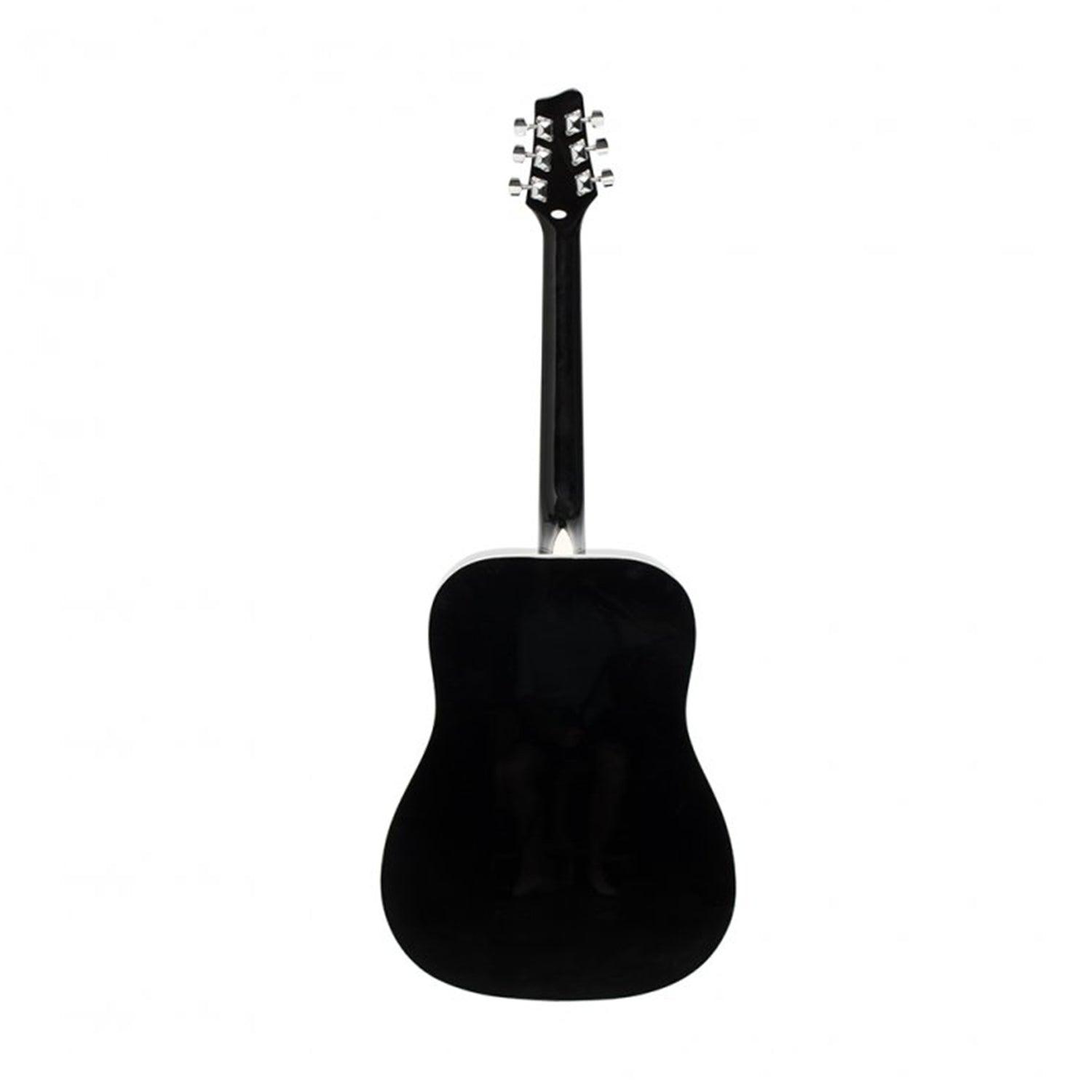 Stagg SA20D BLK Black Dreadnought Acoustic Guitar with Basswood Top - DY Pro Audio