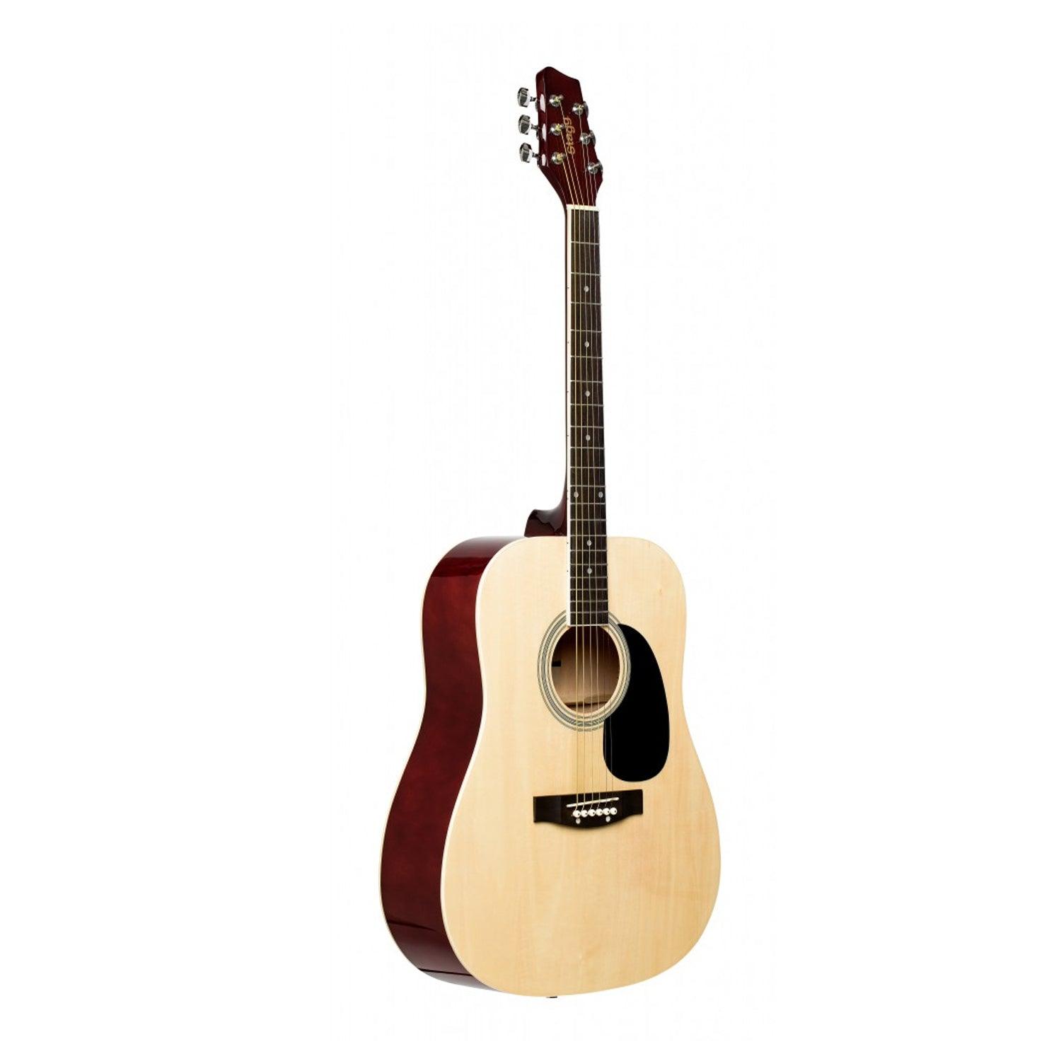 Stagg SA20D NAT Natural Dreadnought Acoustic Guitar with Basswood Top - DY Pro Audio