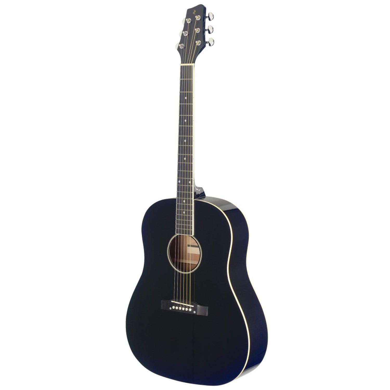 Stagg SA35 DS-BK-LH Black Slope Shoulder Dreadnought Guitar Left Hand - DY Pro Audio