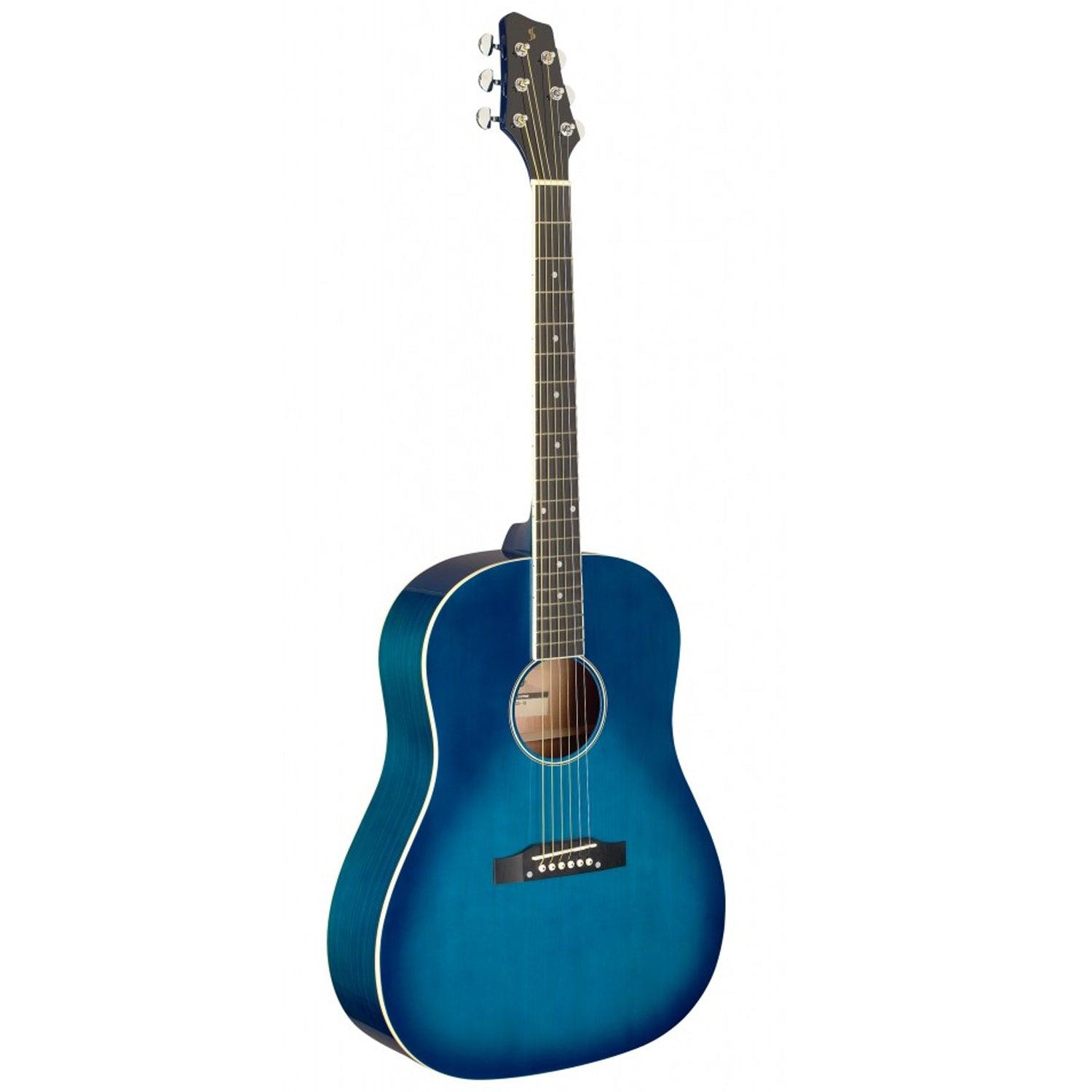 Stagg SA35 DS-TB Blue Slope Shoulder Dreadnought Guitar - DY Pro Audio