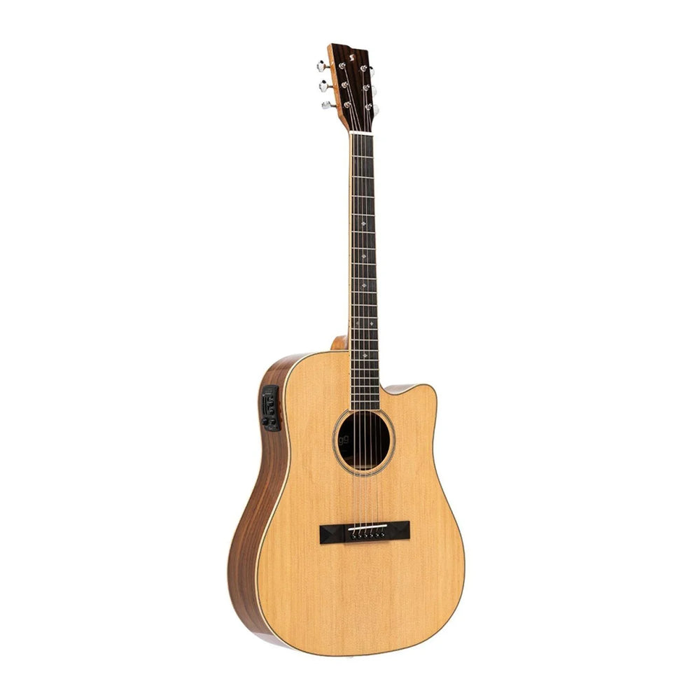 Stagg SA45 DCE - AC Series 45 Natural Dreadnought Acoustic - Electric Guitar