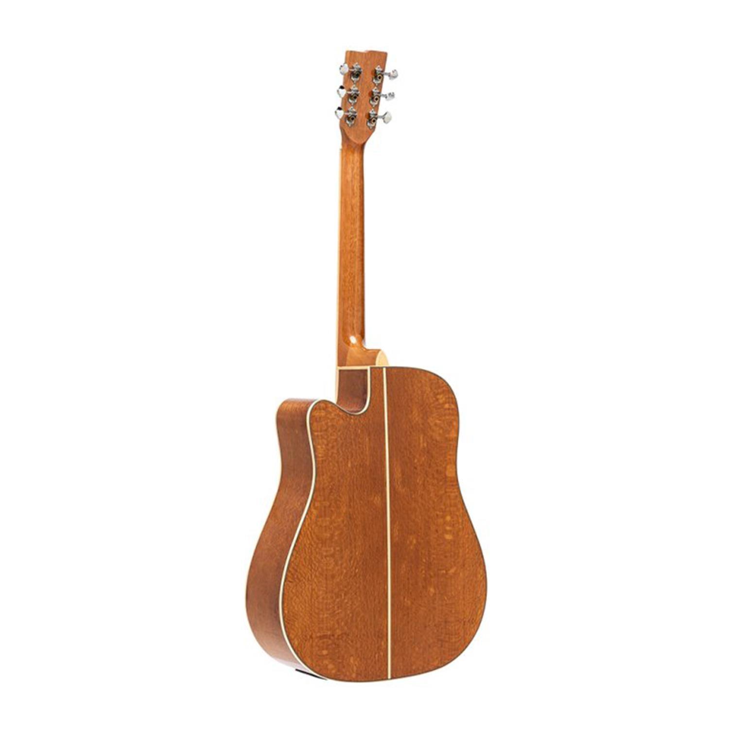 Stagg SA45 DCE-LW Series 45 Natural Dreadnought Cutaway Acoustic Guitar with Spruce Top - DY Pro Audio