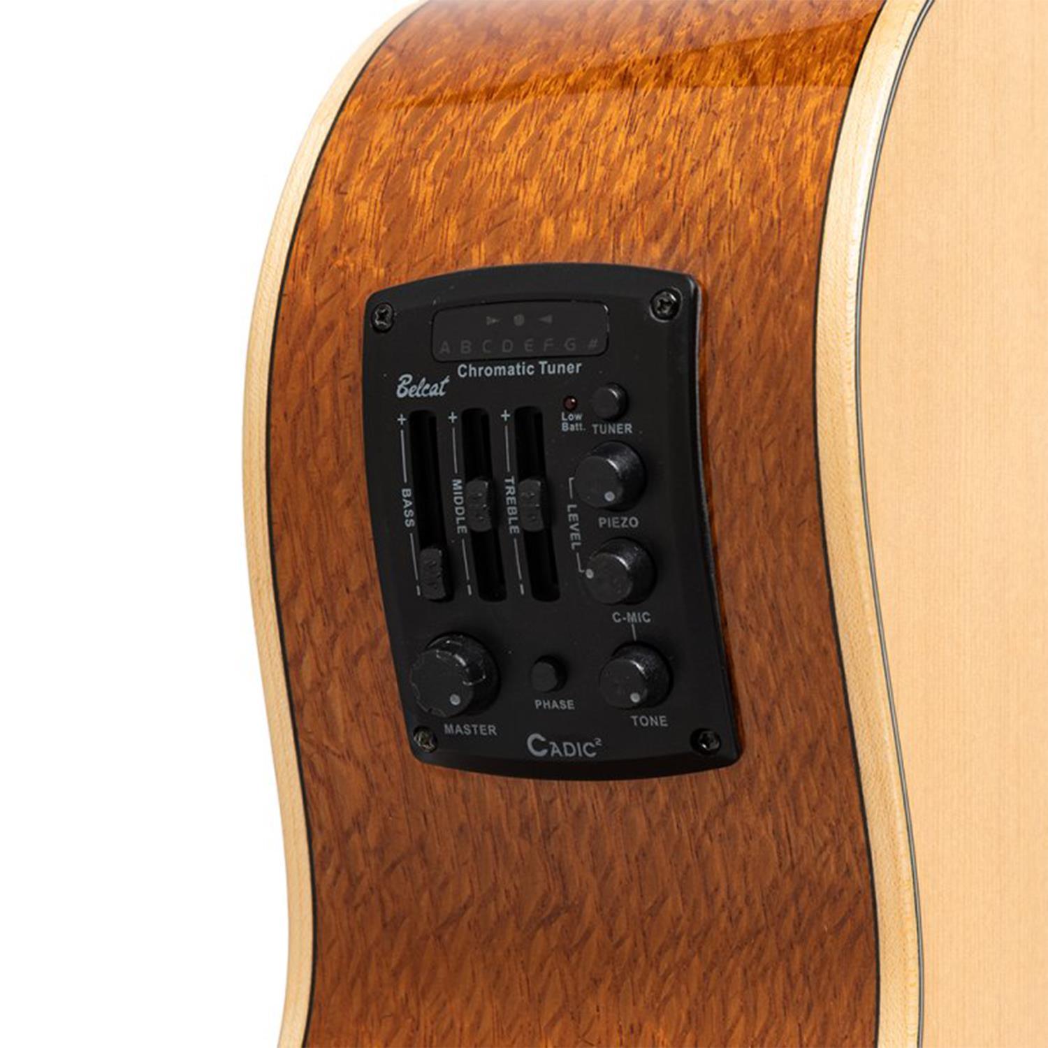 Stagg SA45 OCE-LW Series 45 Natural Orchestral Cutaway Acoustic-Electric Guitar - DY Pro Audio