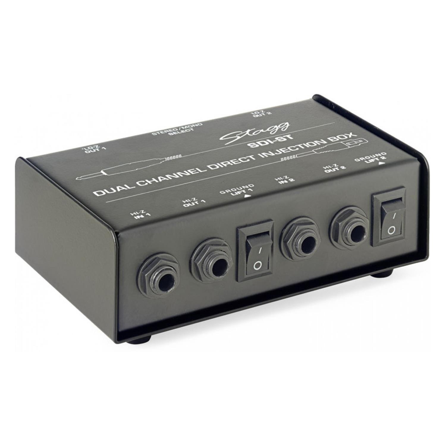 Stagg SDI-ST 2-Channel Passive DI Box with Mono/Stereo Switch - DY Pro Audio
