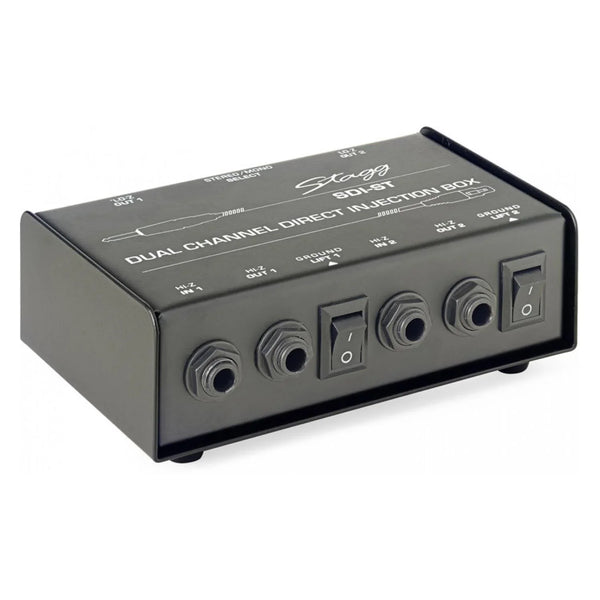 Stagg SDI - ST 2 - Channel Passive DI Box with Mono/Stereo Switch