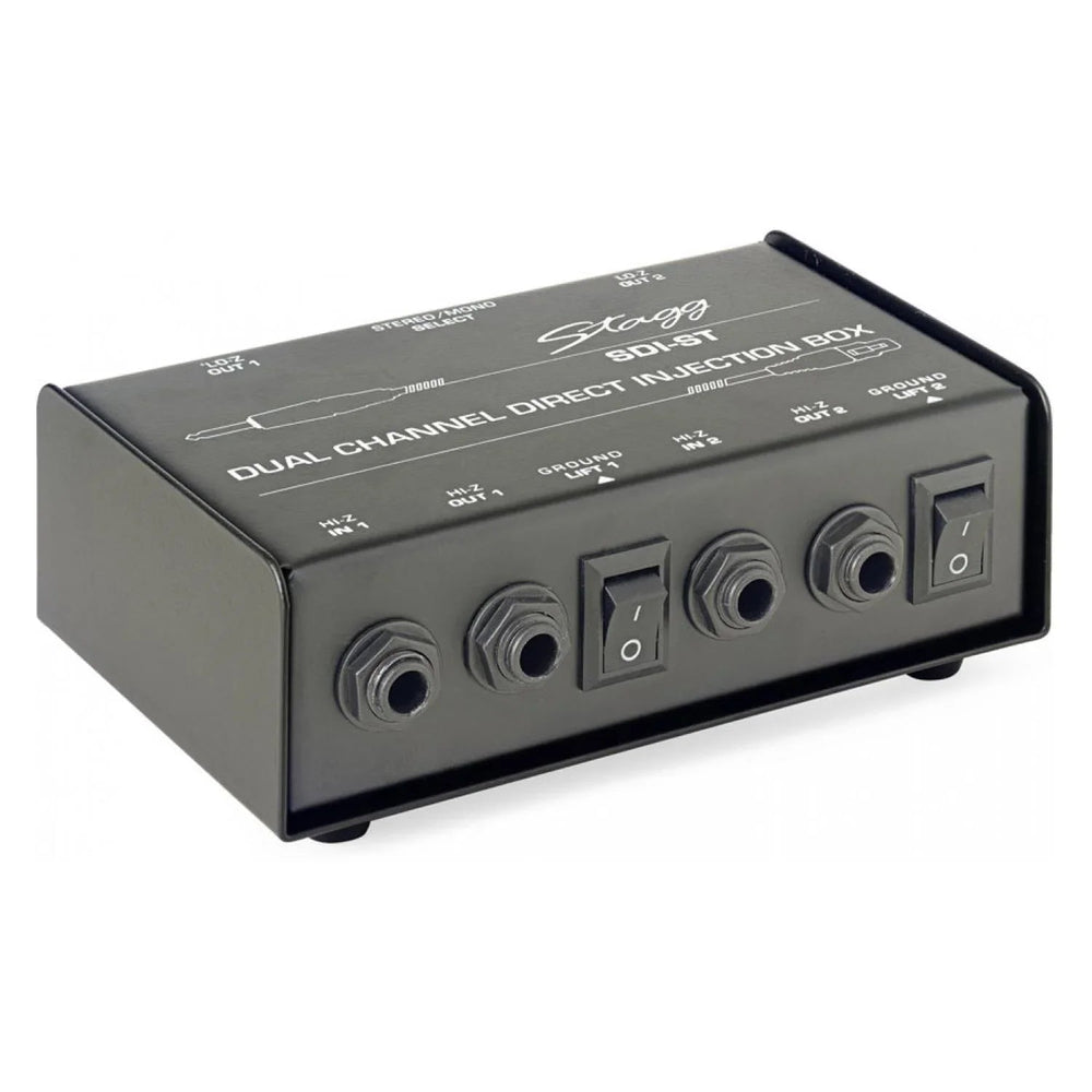 Stagg SDI-ST 2-Channel Passive DI Box with Mono/Stereo Switch - DY Pro Audio