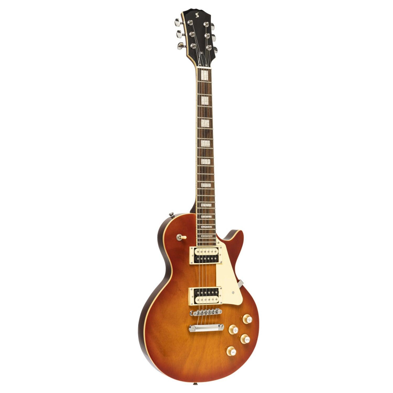 Stagg SEL-STD VSB Standard Series Electric Guitar with solid Mahogany body archtop - DY Pro Audio