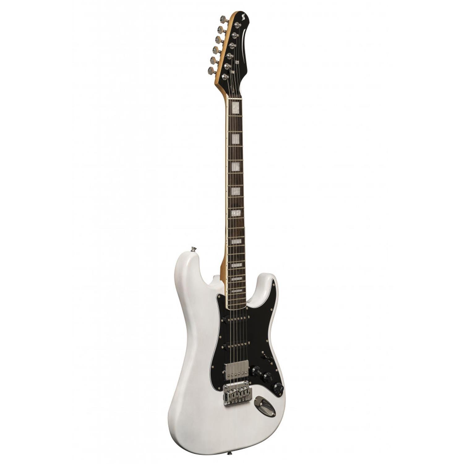 Stagg SES-60 WHB White Vintage Series Electric Guitar - DY Pro Audio